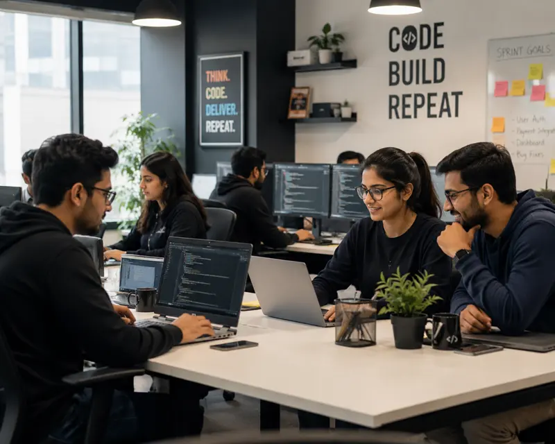 IPS developers building and reviewing an application together