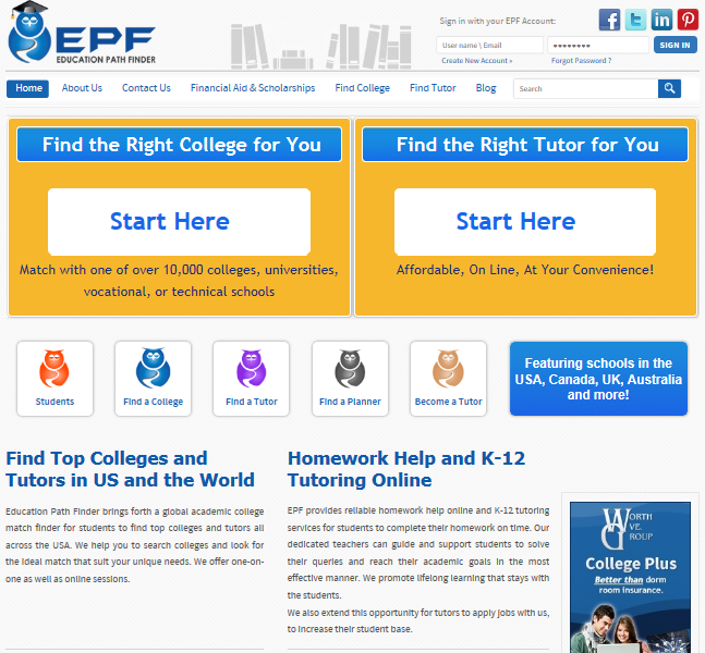The Education Path Finder matchmaking portal IPS built